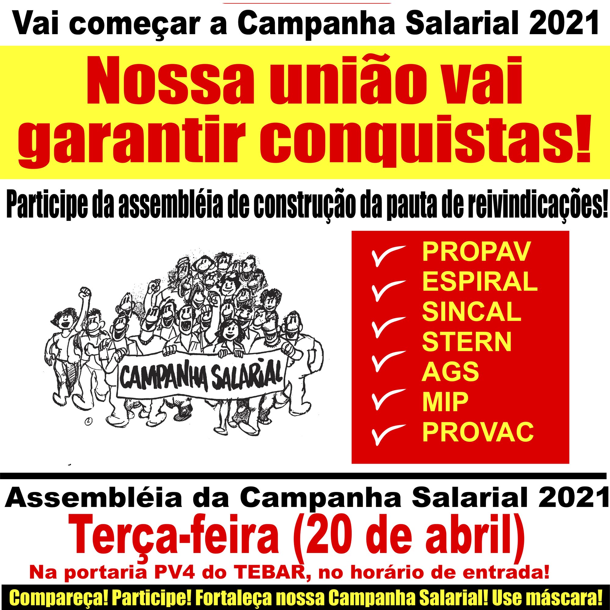 Boletim TEBAR: Vai começar a campanha salarial 2021